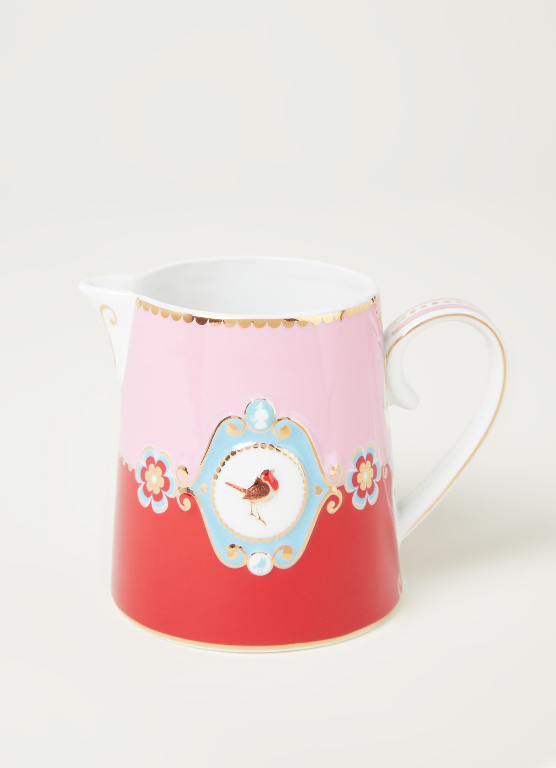 Pip Studio Love Birds melkkan 27 cl - voorkant 3 roze