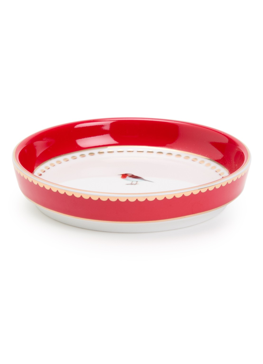 Pip Studio Love Birds theetip 9 cm - voorkant rood