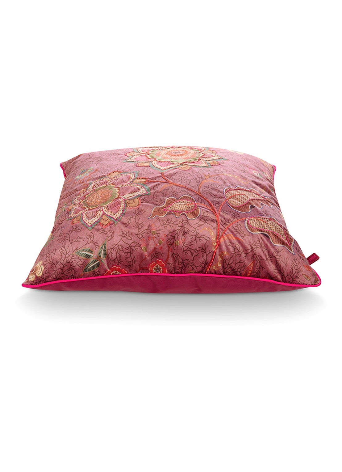 Pip Studio Mumbai Morning sierkussen 60 x 60 cm - detail roze