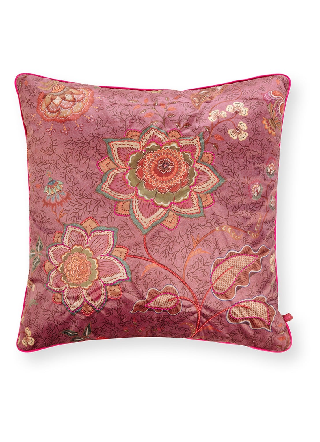 Pip Studio Mumbai Morning sierkussen 60 x 60 cm - voorkant 6 roze