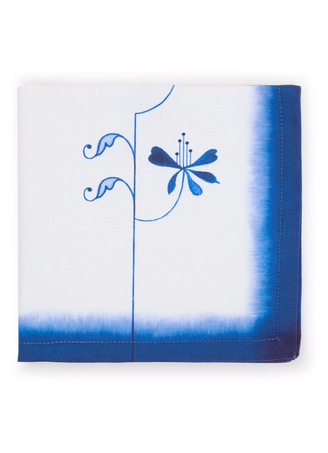 Pip Studio Pip & The Blue Bird servetten 40 x 40 cm set van 2  - voorkant blauw