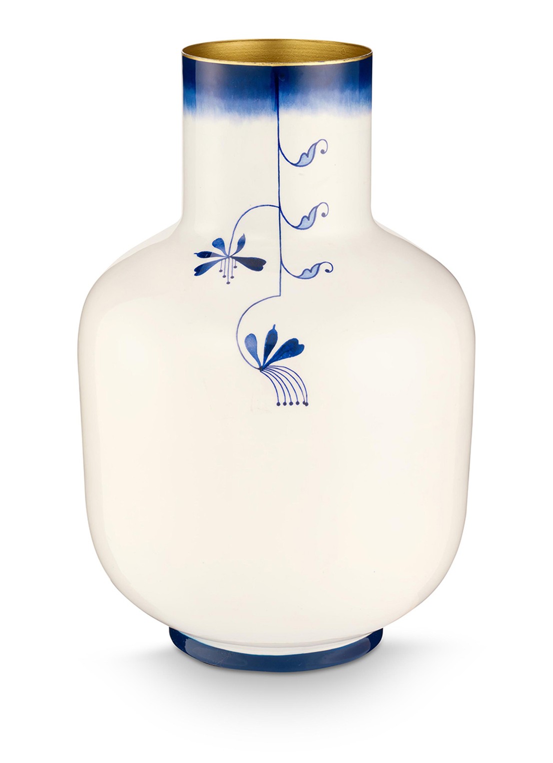 Pip Studio Pip & The Blue Bird vaas 36 cm - voorkant 2 blauw