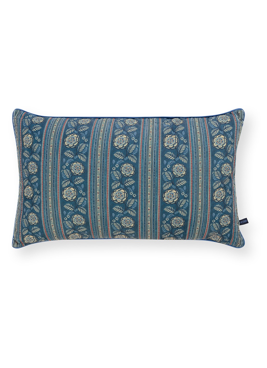 Pip Studio Rosa Rani sierkussen 65 x 39 cm - voorkant 2 blauw