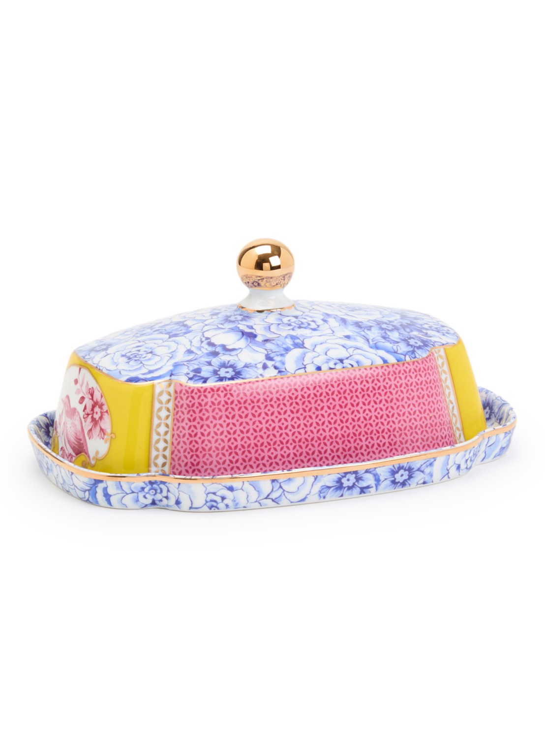 Pip Studio Royal botervloot 19 x 10 cm - voorkant blauw