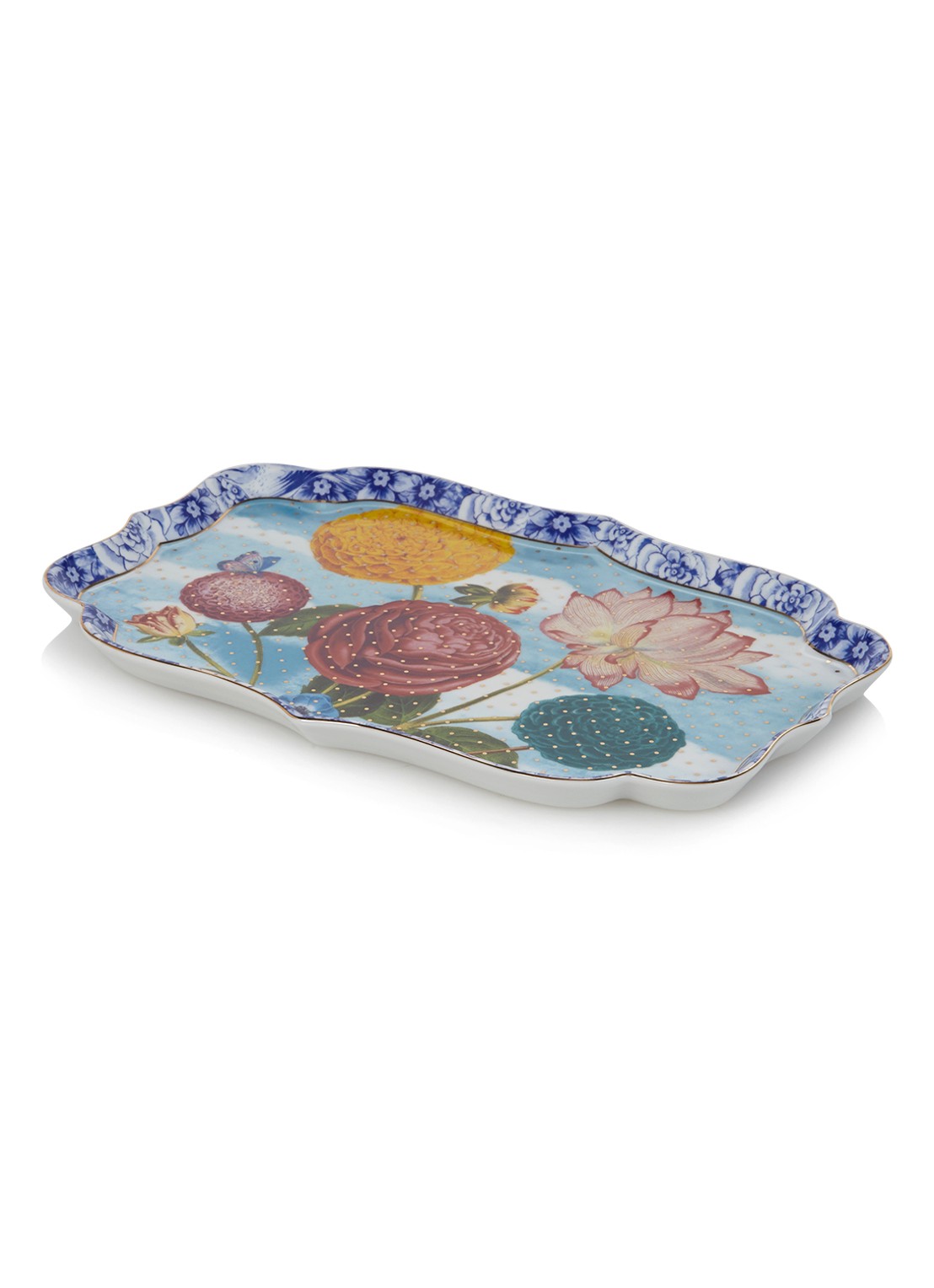 Pip Studio Royal dienblad 26 cm - voorkant lichtblauw