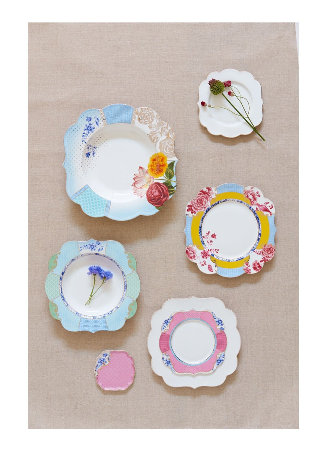 Pip Studio Royal dinerbord 28 cm - detail multicolor