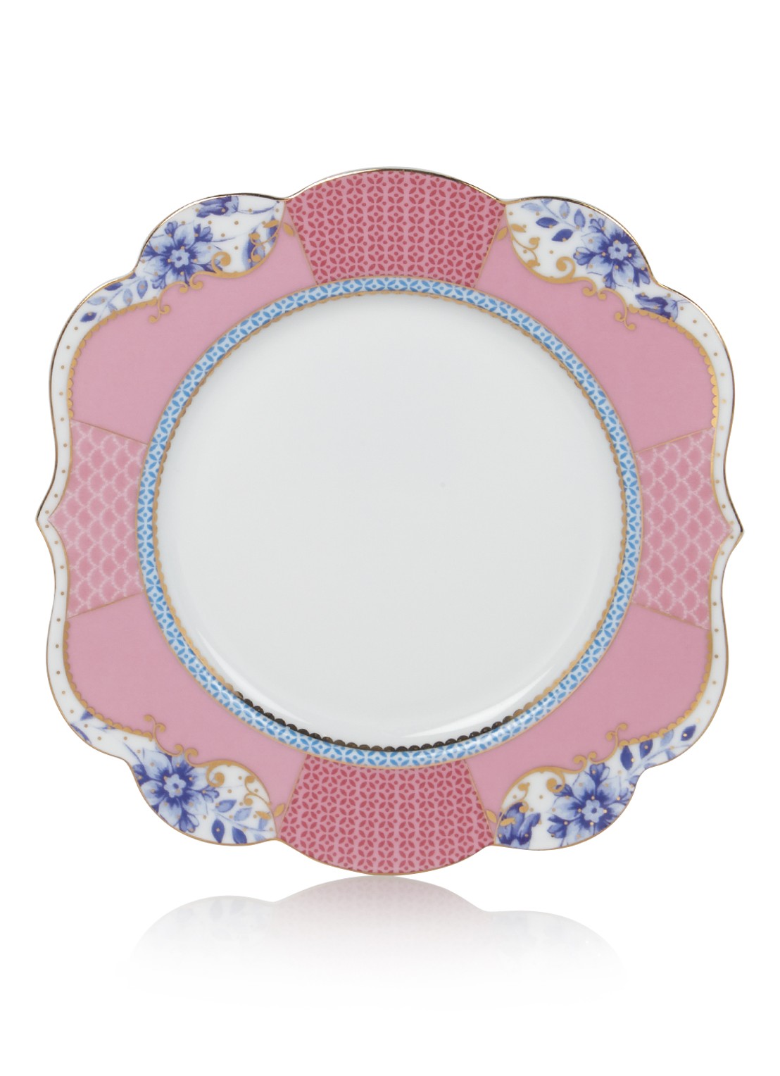 Pip Studio Royal gebaksbordje 17 cm - voorkant roze