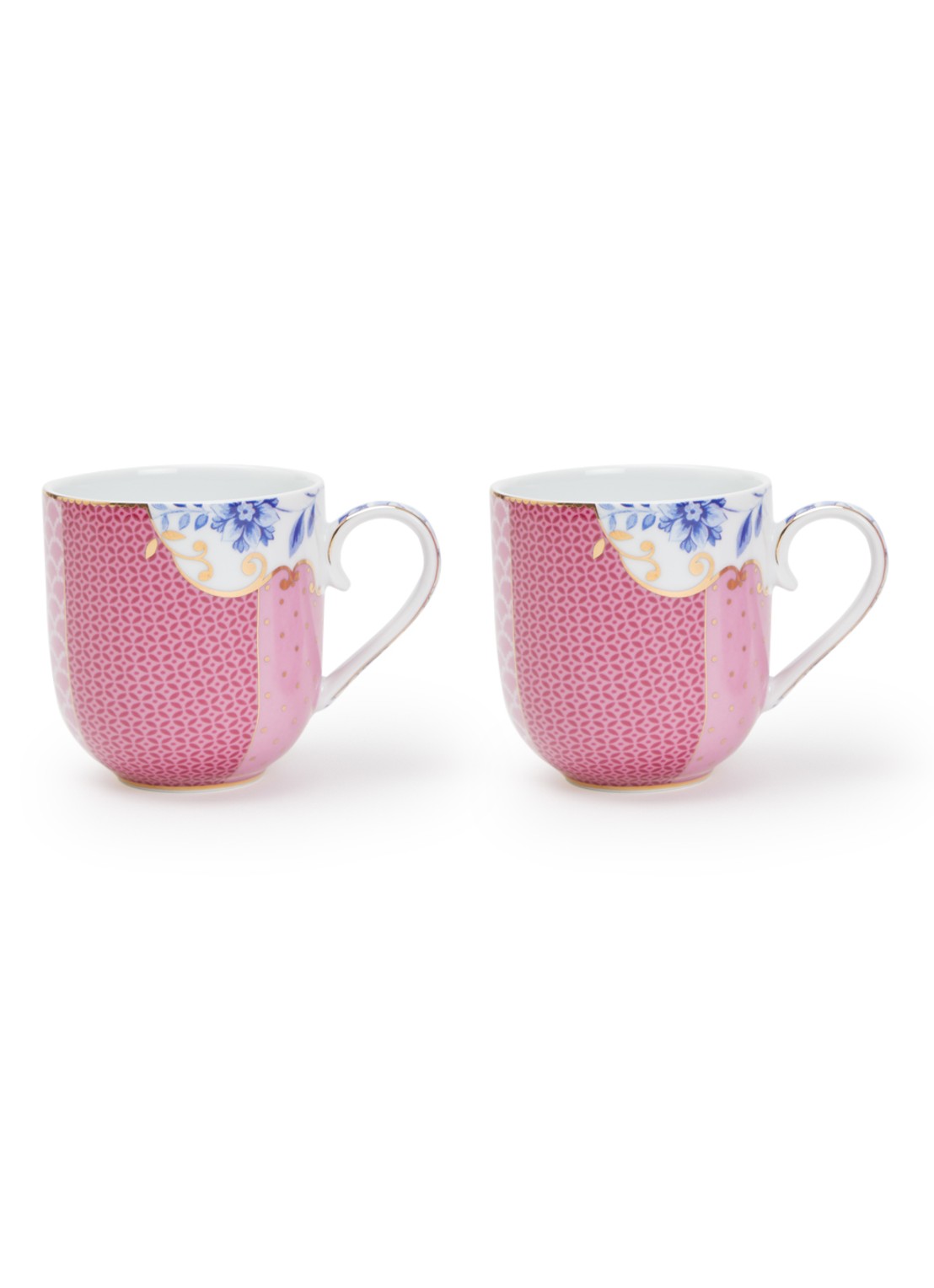 Pip Studio Royal kopje 26 cl set van 2 - voorkant roze