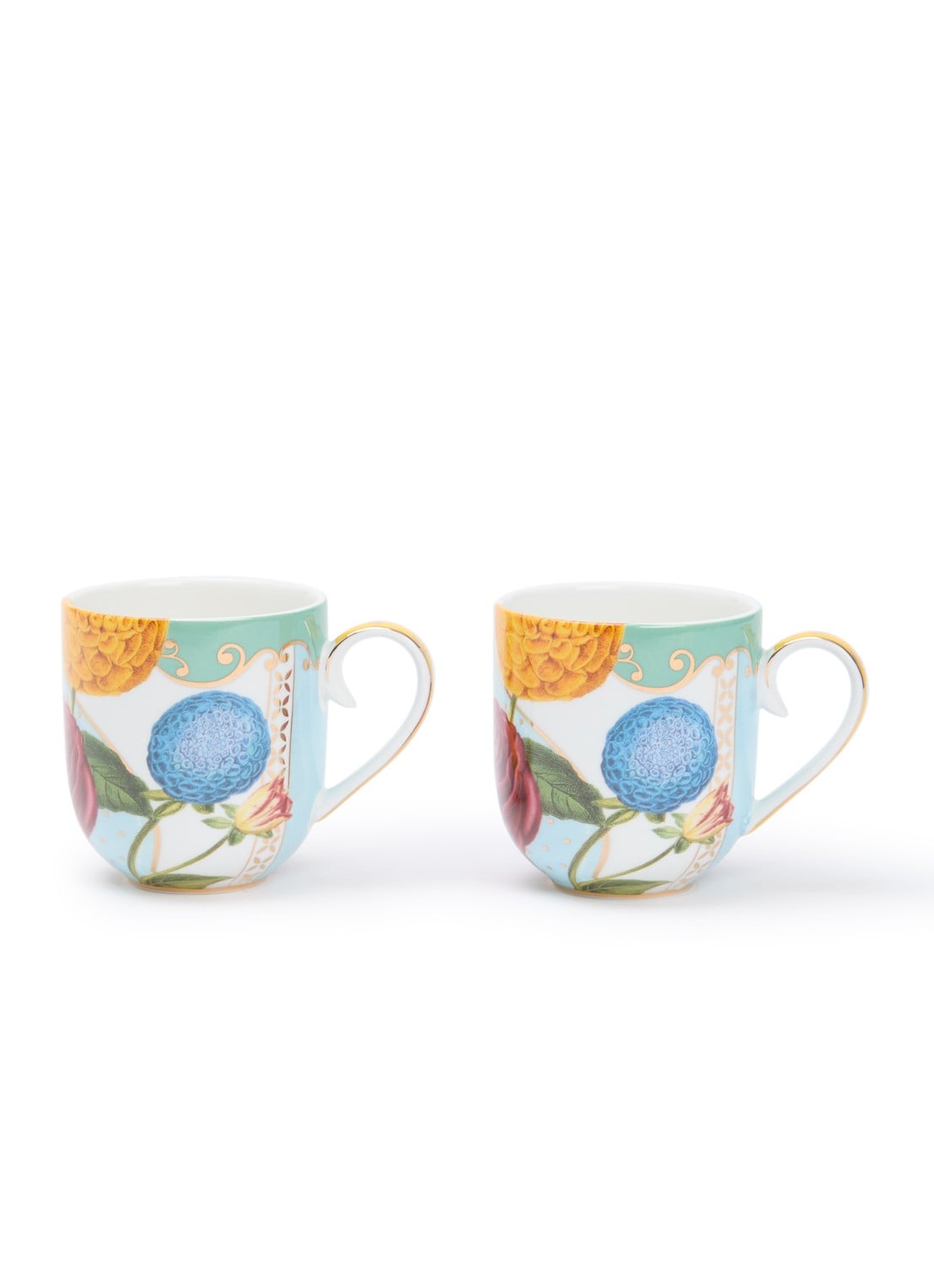 Pip Studio Royal kopje 26 cl set van 2 - voorkant blauw