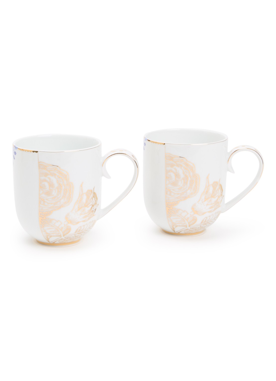Pip Studio Royal kopje 32,5 cl set van 2 - voorkant wit
