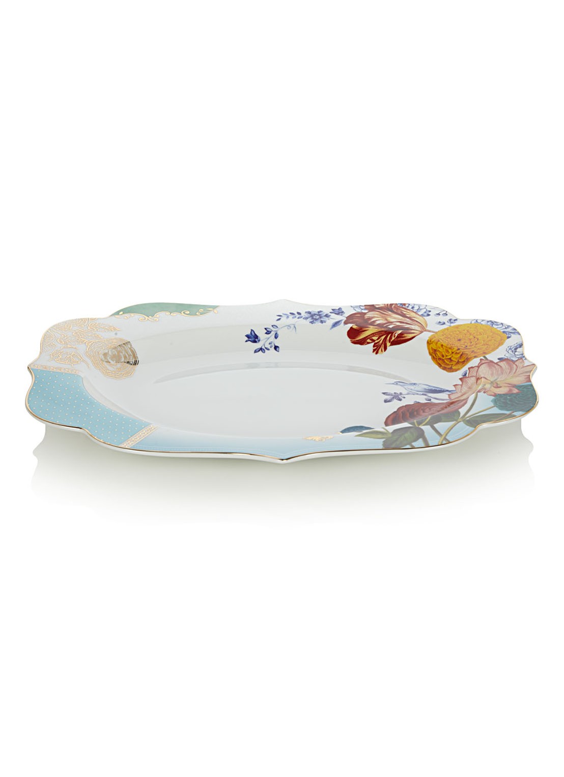 Pip Studio Royal serveerschaal 40 cm - voorkant multicolor