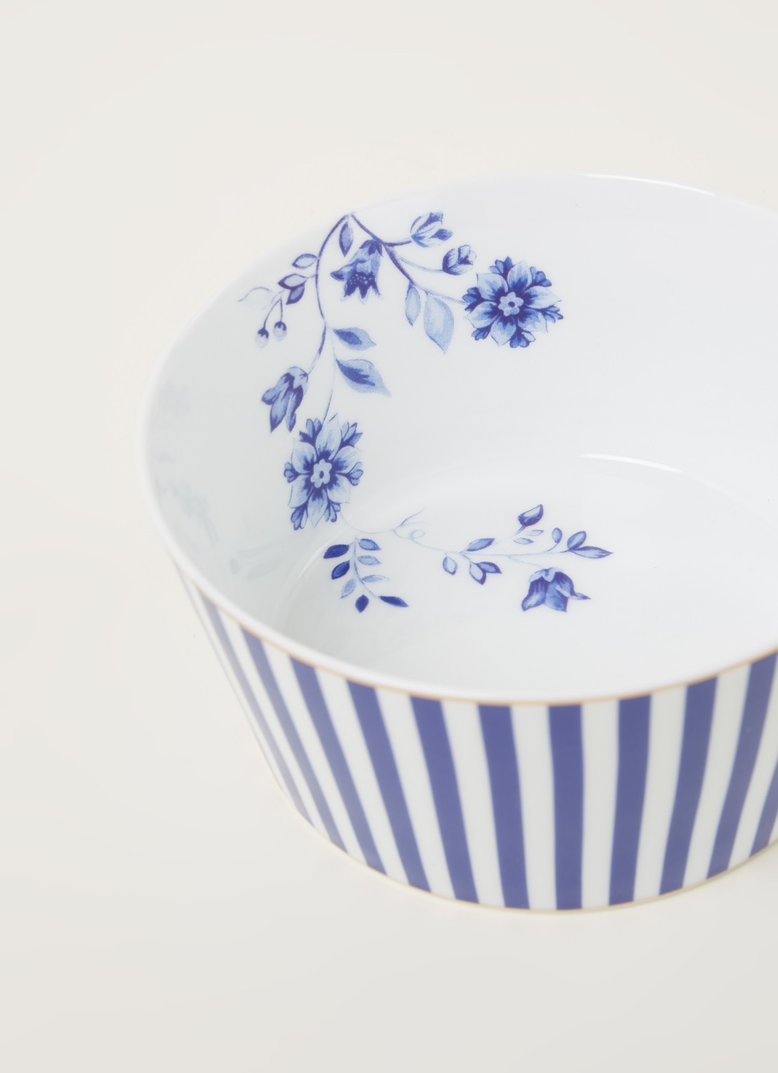 Pip Studio Royal Stripes kom 12 cm - detail royalblauw