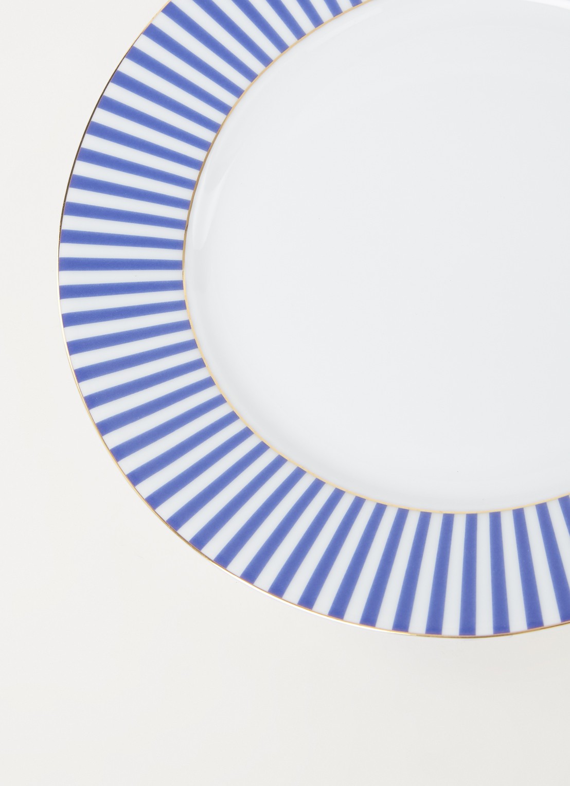 Pip Studio Royal Stripes ontbijtbord 21 cm - detail 3 royalblauw