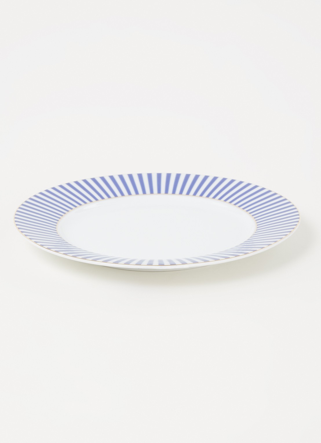 Pip Studio Royal Stripes ontbijtbord 21 cm - voorkant 2 royalblauw