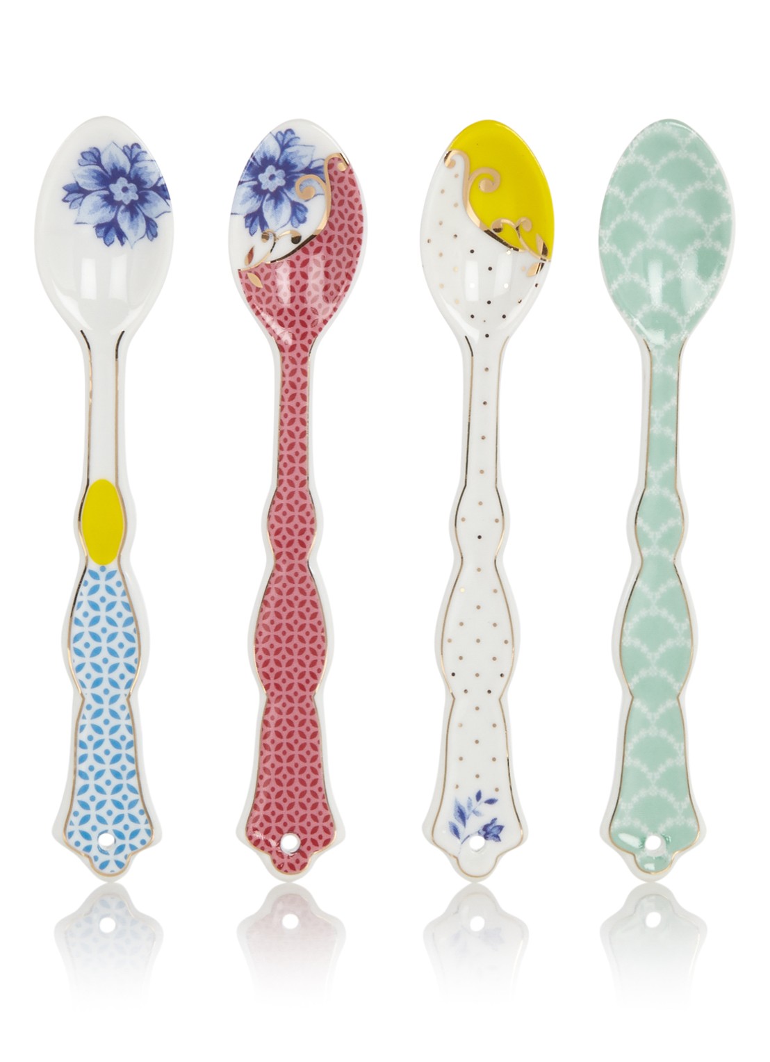 Pip Studio Royal theelepel set van 4 - voorkant multicolor