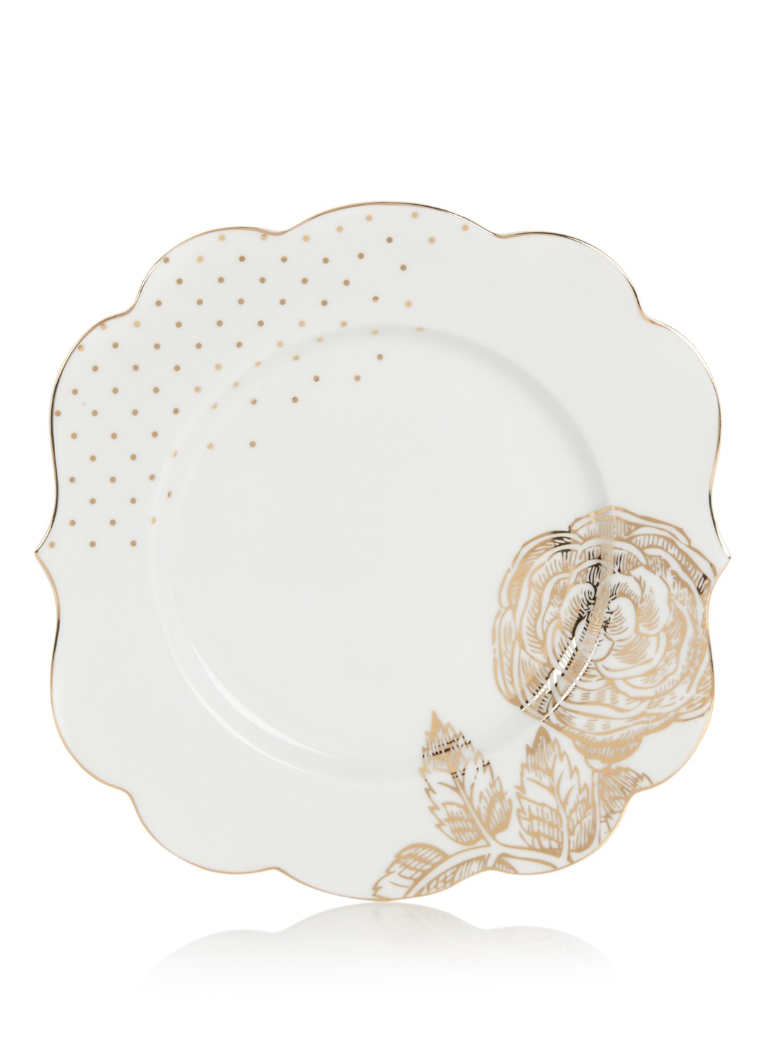 Pip Studio Royal White gebaksbordje 17 cm - voorkant wit