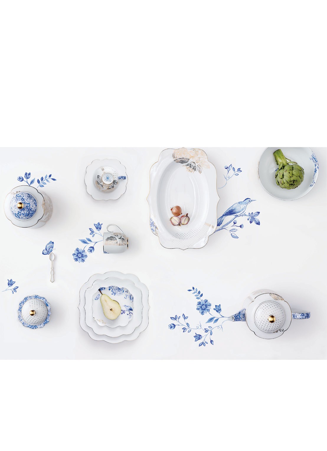 Pip Studio Royal White kom 15 cm - voorkant 2 wit