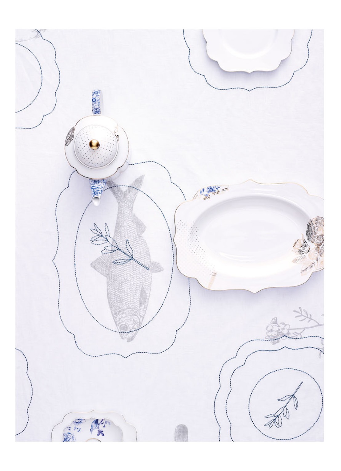 Pip Studio Royal White theetipje 10 cm - detail 2 wit