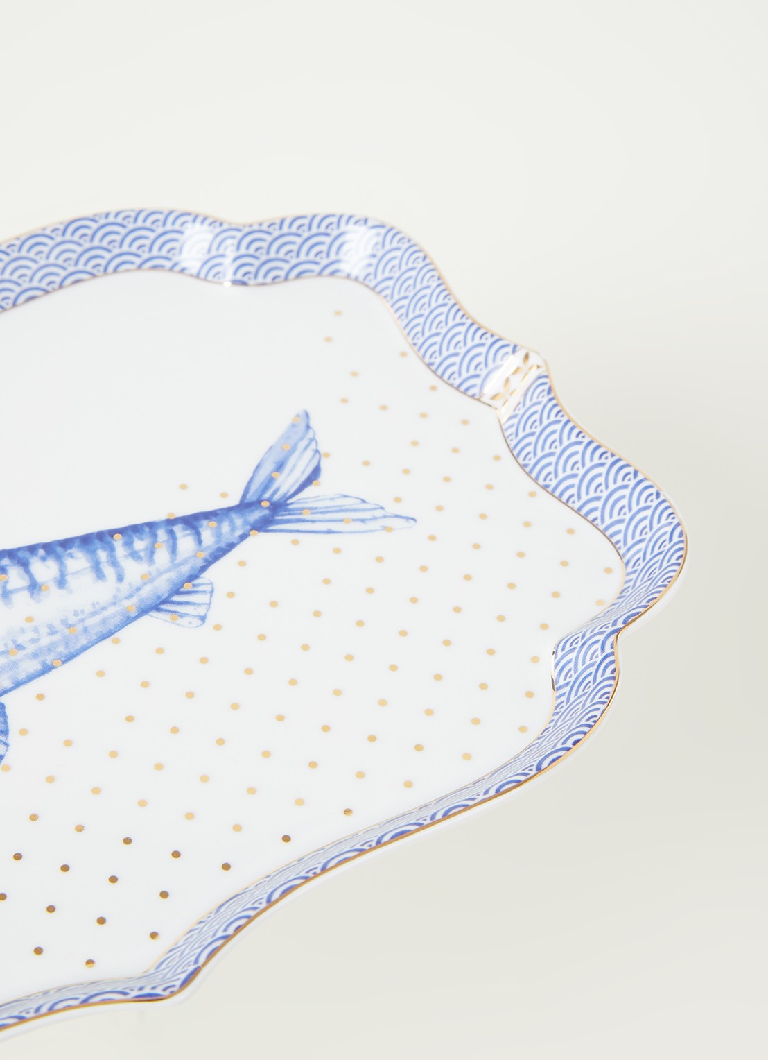Pip Studio Royal Yerseke serveerschaal 26 x 18 cm - detail 3 royalblauw
