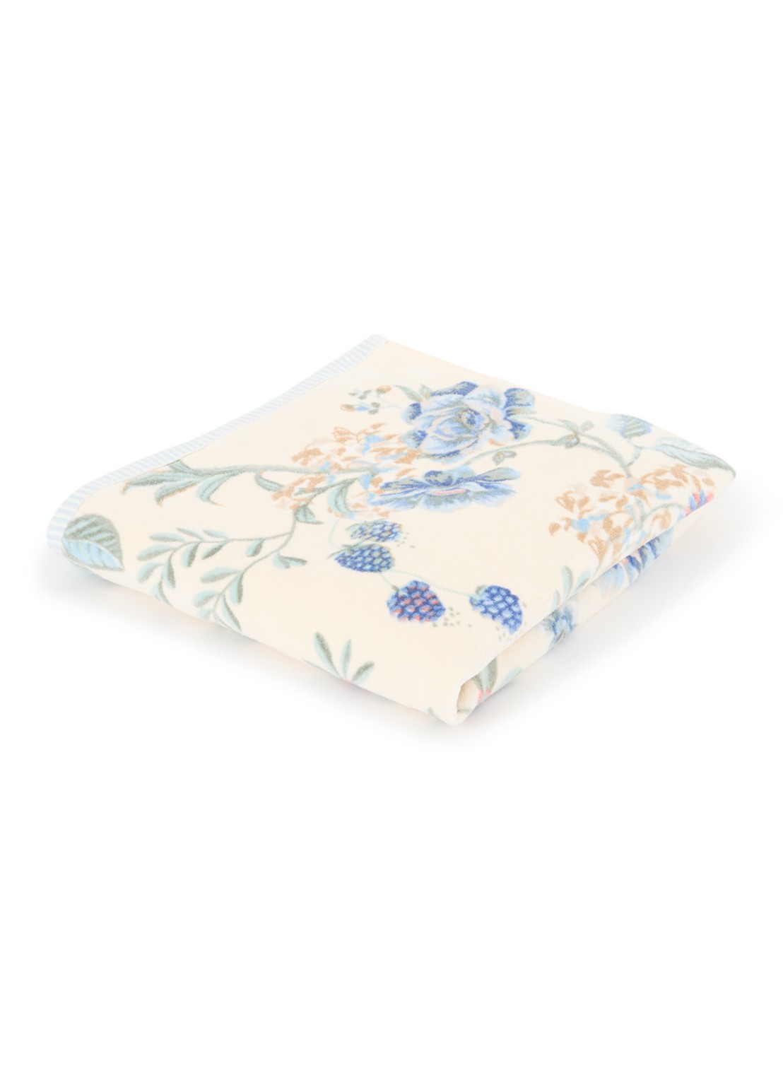 Pip Studio Secret Garden badhanddoek van terry katoen - 400 gr/m2 - 70 x 140 cm - voorkant gebroken wit