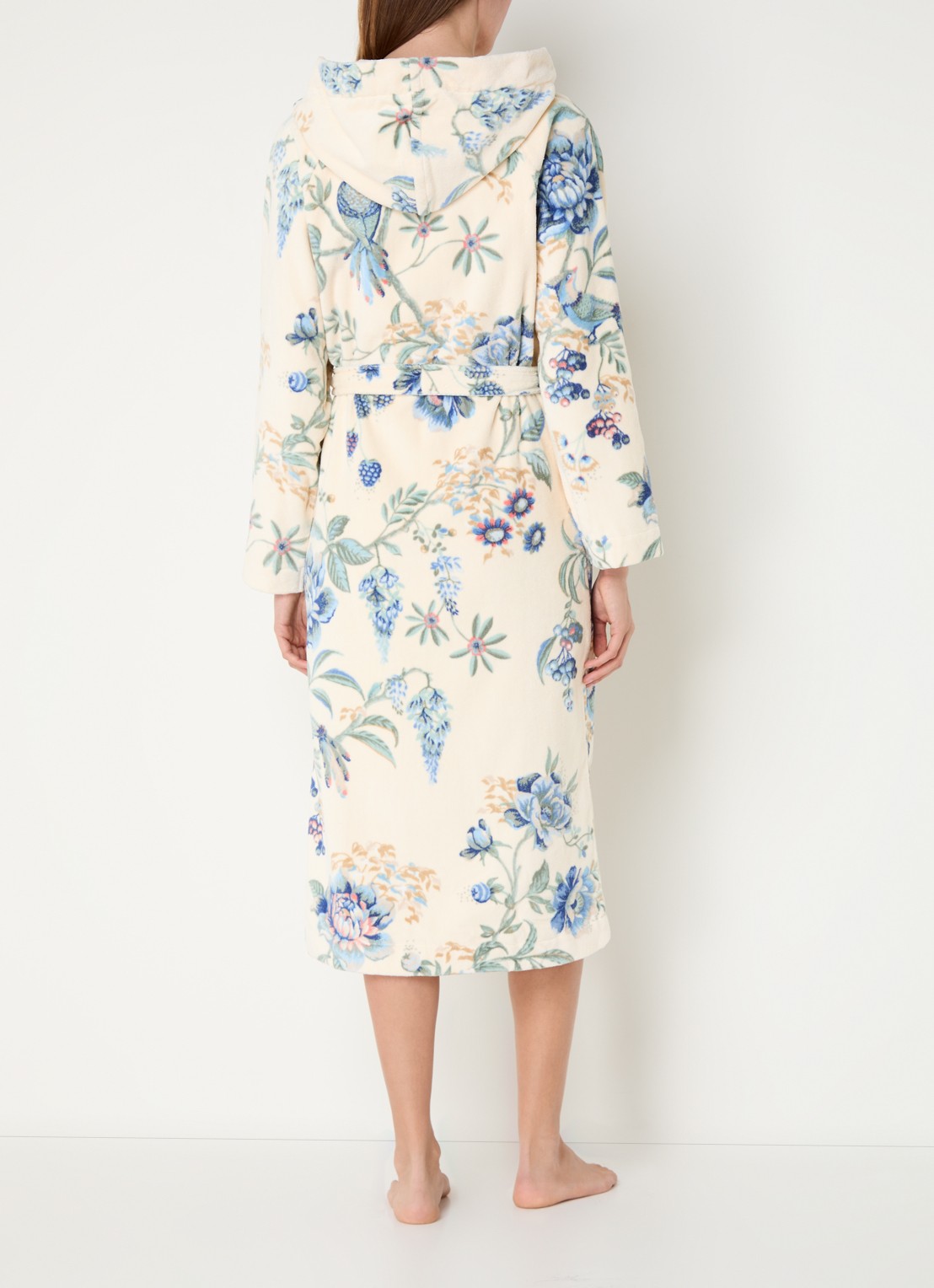 Pip Studio Secret Garden badjas met bloemenprint - achterkant 5 ivoor