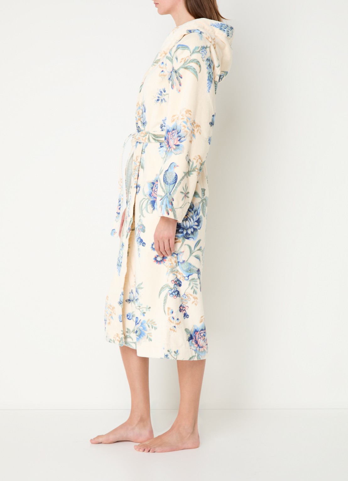 Pip Studio Secret Garden badjas met bloemenprint - voorkant 4 ivoor
