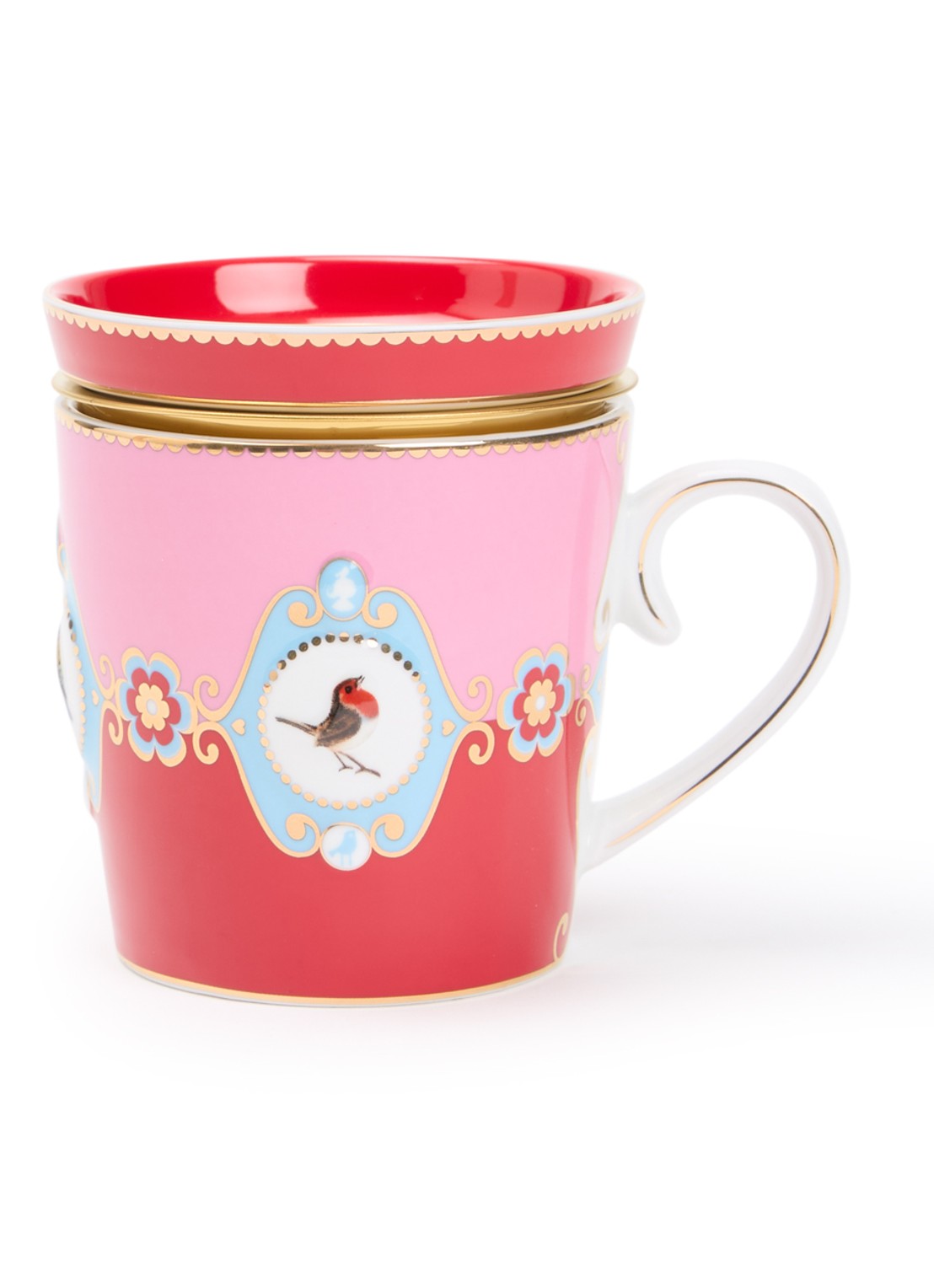 Pip Studio Tea for One Love Birds theeset 3-delig - voorkant multicolor