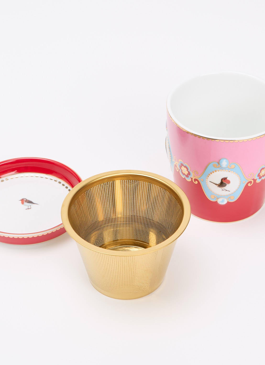 Pip Studio Tea for One Love Birds theeset 3-delig - voorkant 2 multicolor