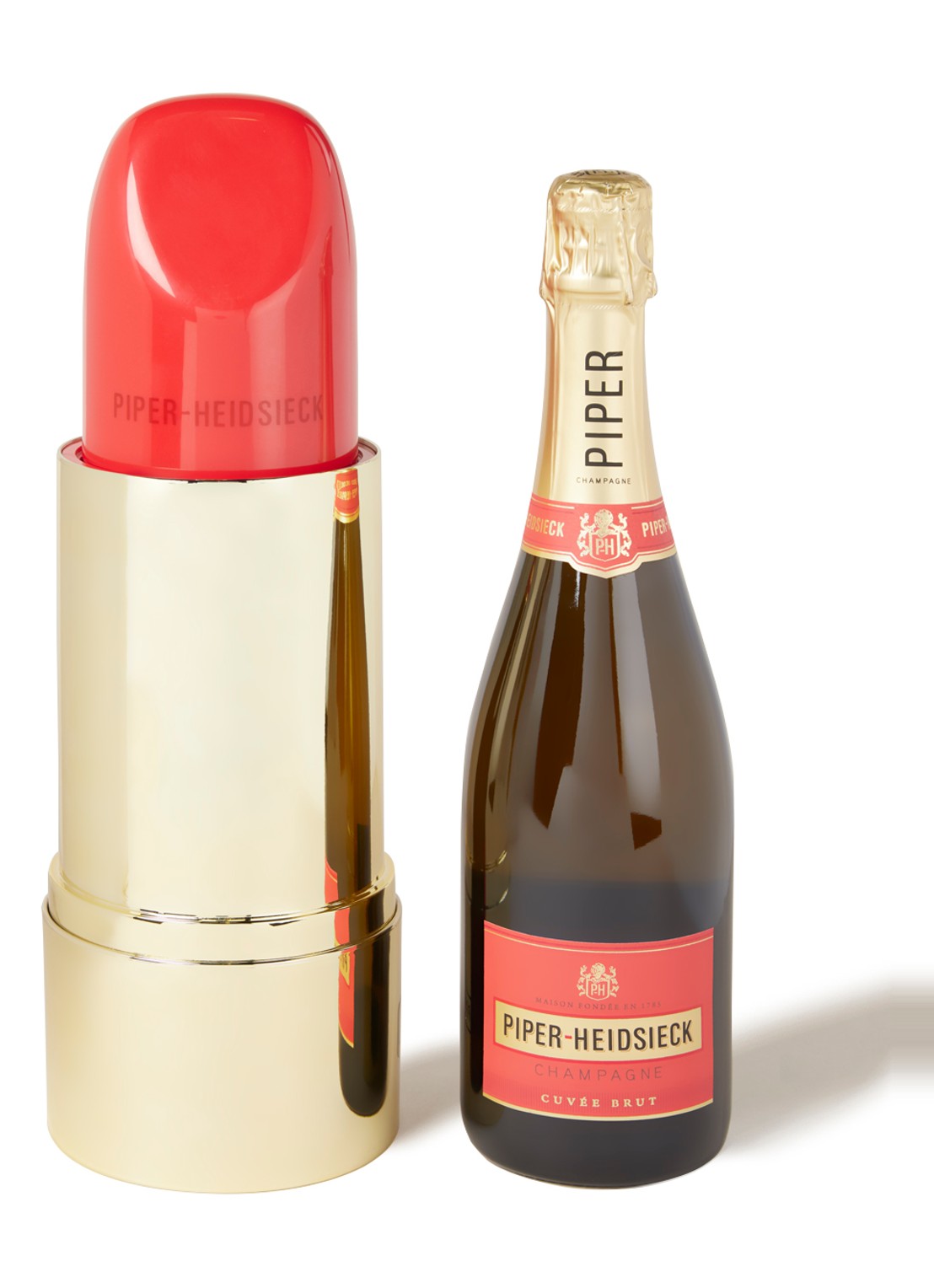 PIPER-HEIDSIECK Cuvée Brut champagne met lipstick cadeauverpakking - voorkant undefined