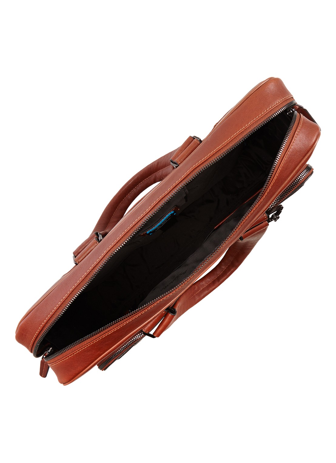 Piquadro Black Square laptoptas met 15 inch laptopvak - detail 3 cognac