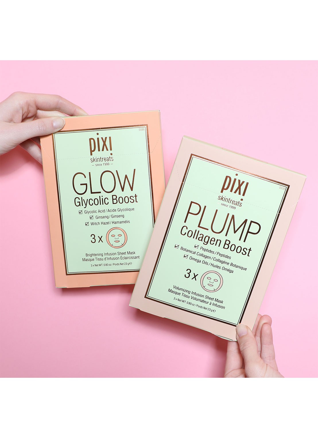 Pixi Mini Glow Glycolic Boost - sheet masker 3-pack - voorkant 4 undefined