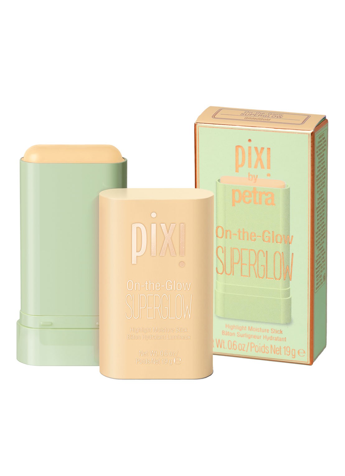 Pixi On-the-Glow Multi-use Moisture Stick - voorkant 2 glidedgold