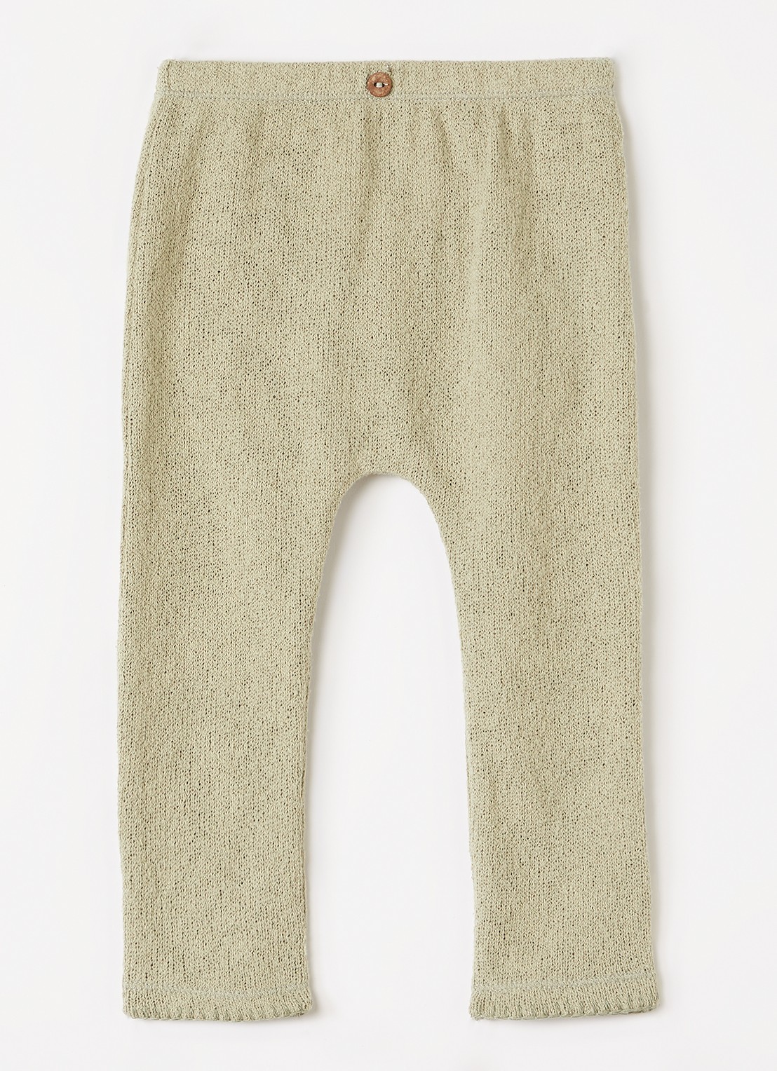 Play Up Grofgebreide legging van jersey - voorkant groen