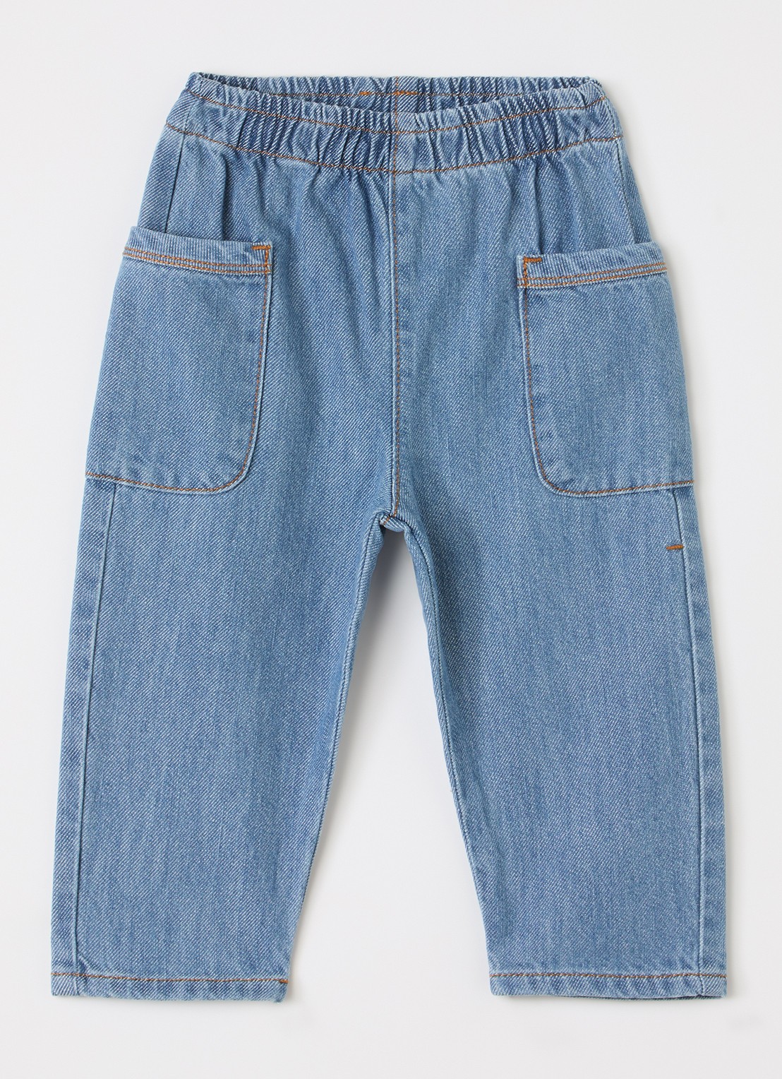 Play Up Straight leg jeans met opgestikte zakken - voorkant 2 indigo