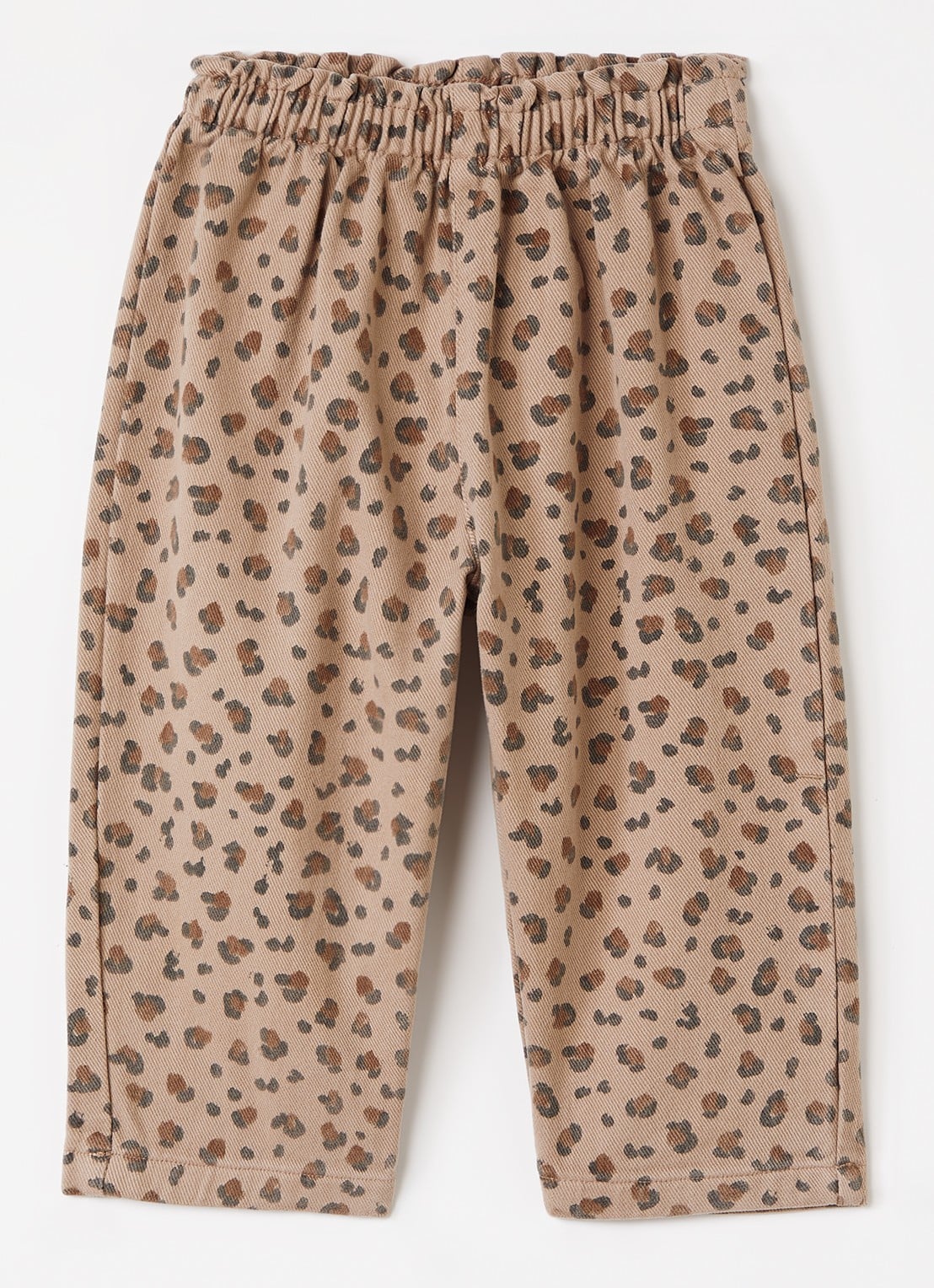 Play Up Straight leg jeans met panterprint - voorkant bruin