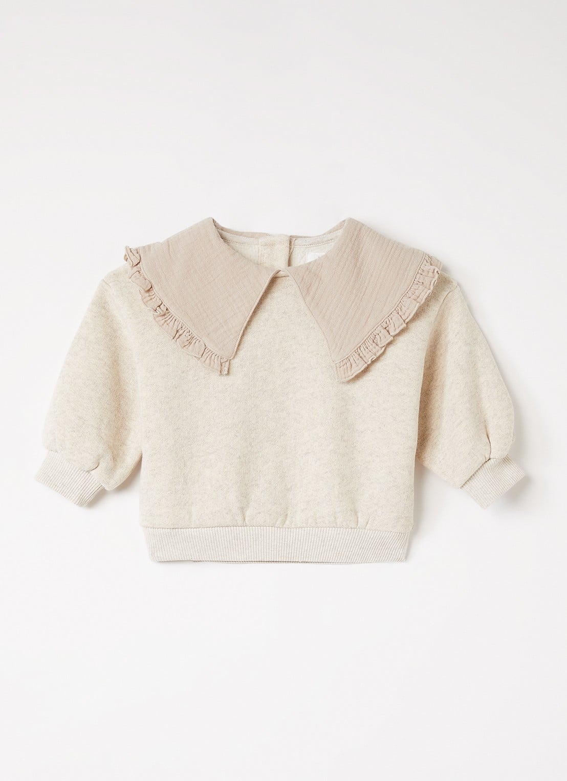 Play Up Sweater met kraag - voorkant 2 creme