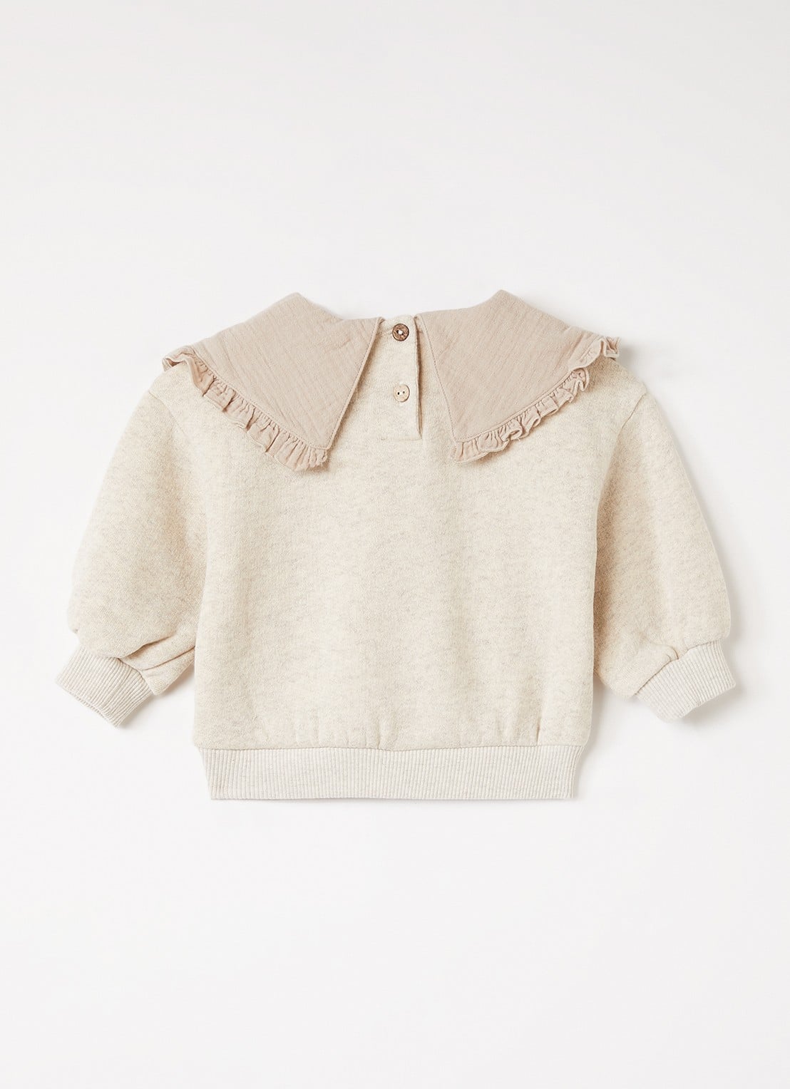 Play Up Sweater met kraag - voorkant 3 creme