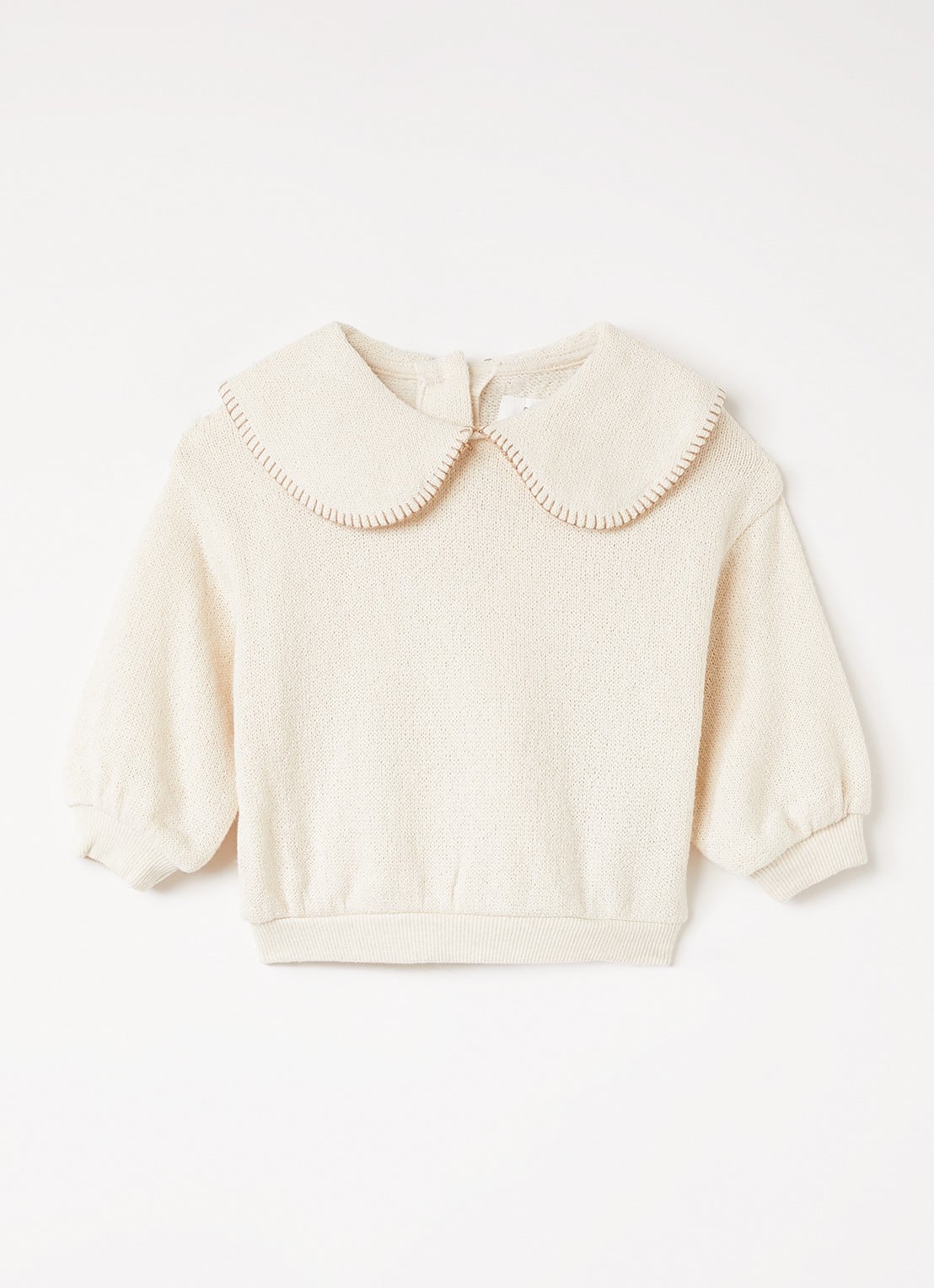 Play Up Sweater met kraag - voorkant 2 creme