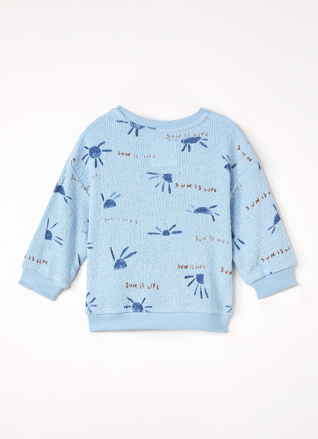 Play Up Sweater met print - voorkant 2 blauw