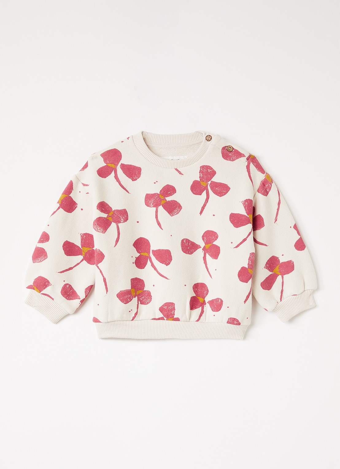 Play Up Sweater met print - voorkant 2 ivoor