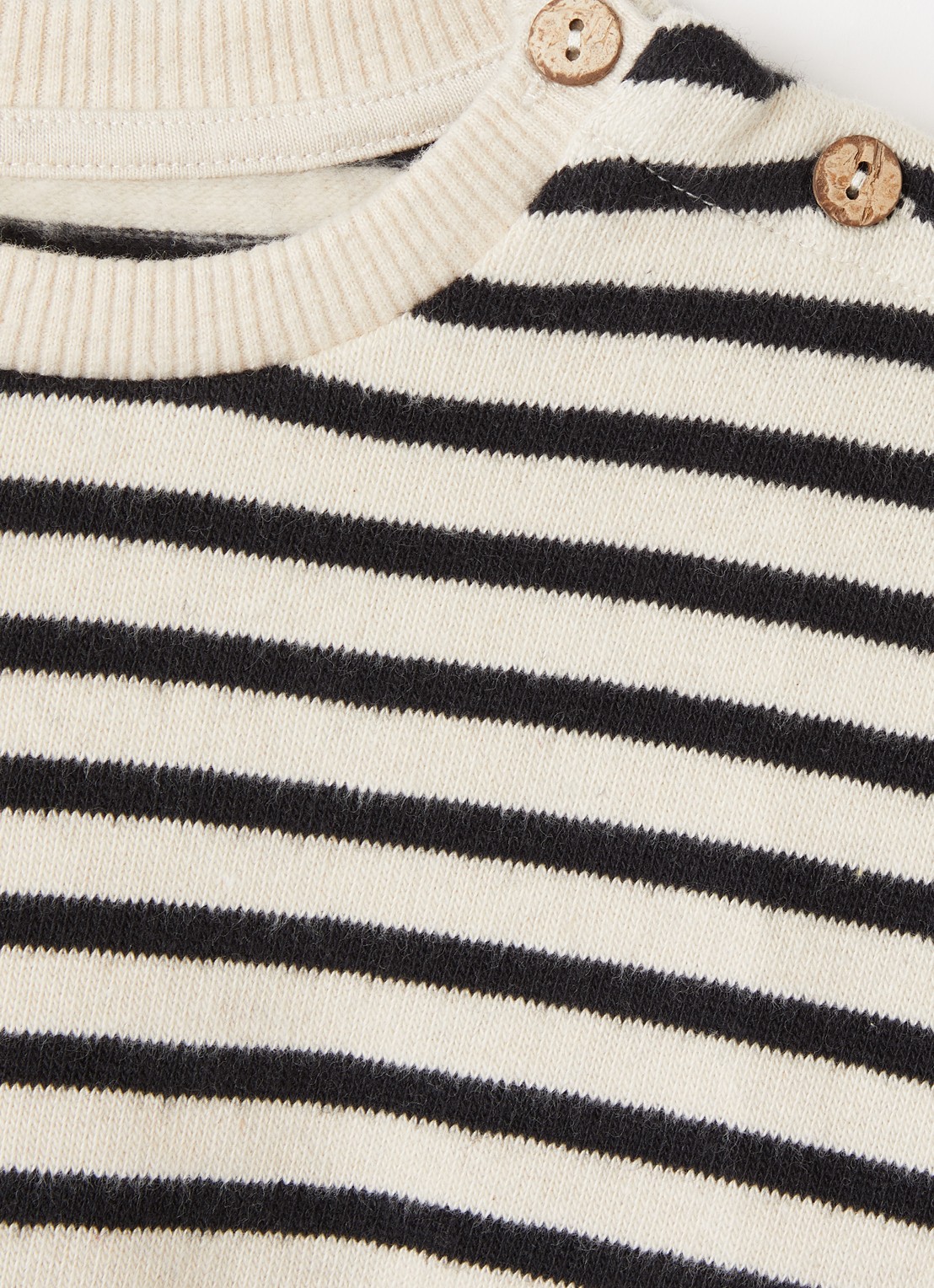 Play Up Sweater met streepprint - detail ivoor