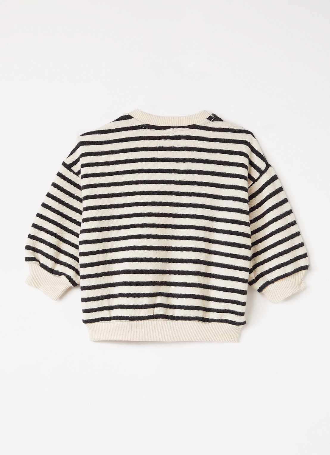 Play Up Sweater met streepprint - voorkant 3 ivoor