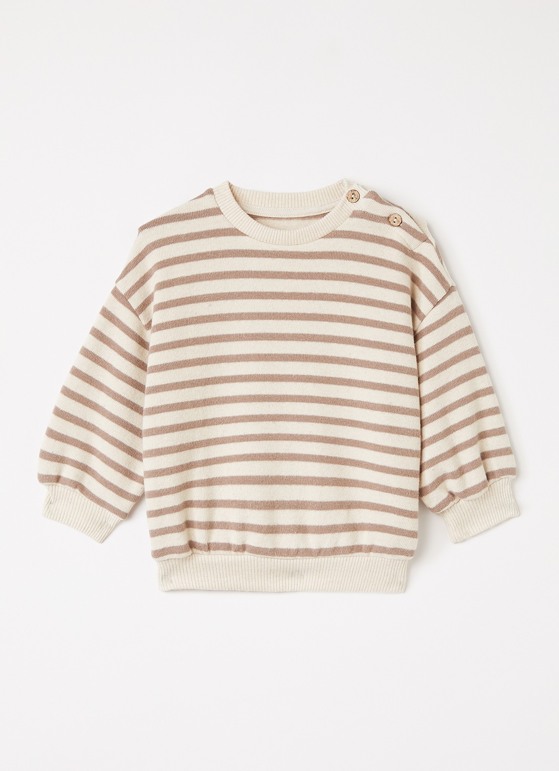 Play Up Sweater met streepprint - voorkant 2 multicolor