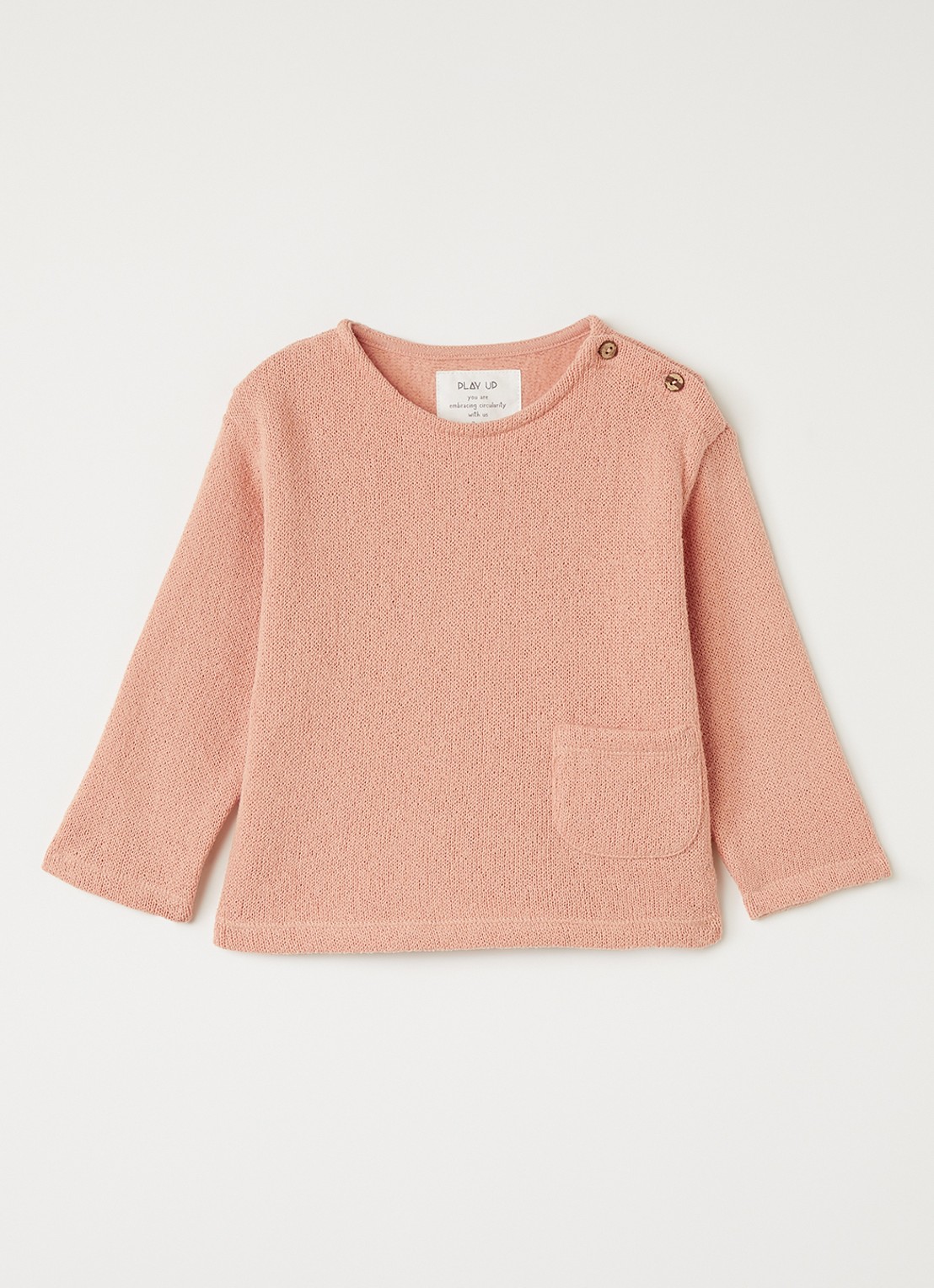 Play Up Sweater van jersey - voorkant 2 abrikoos