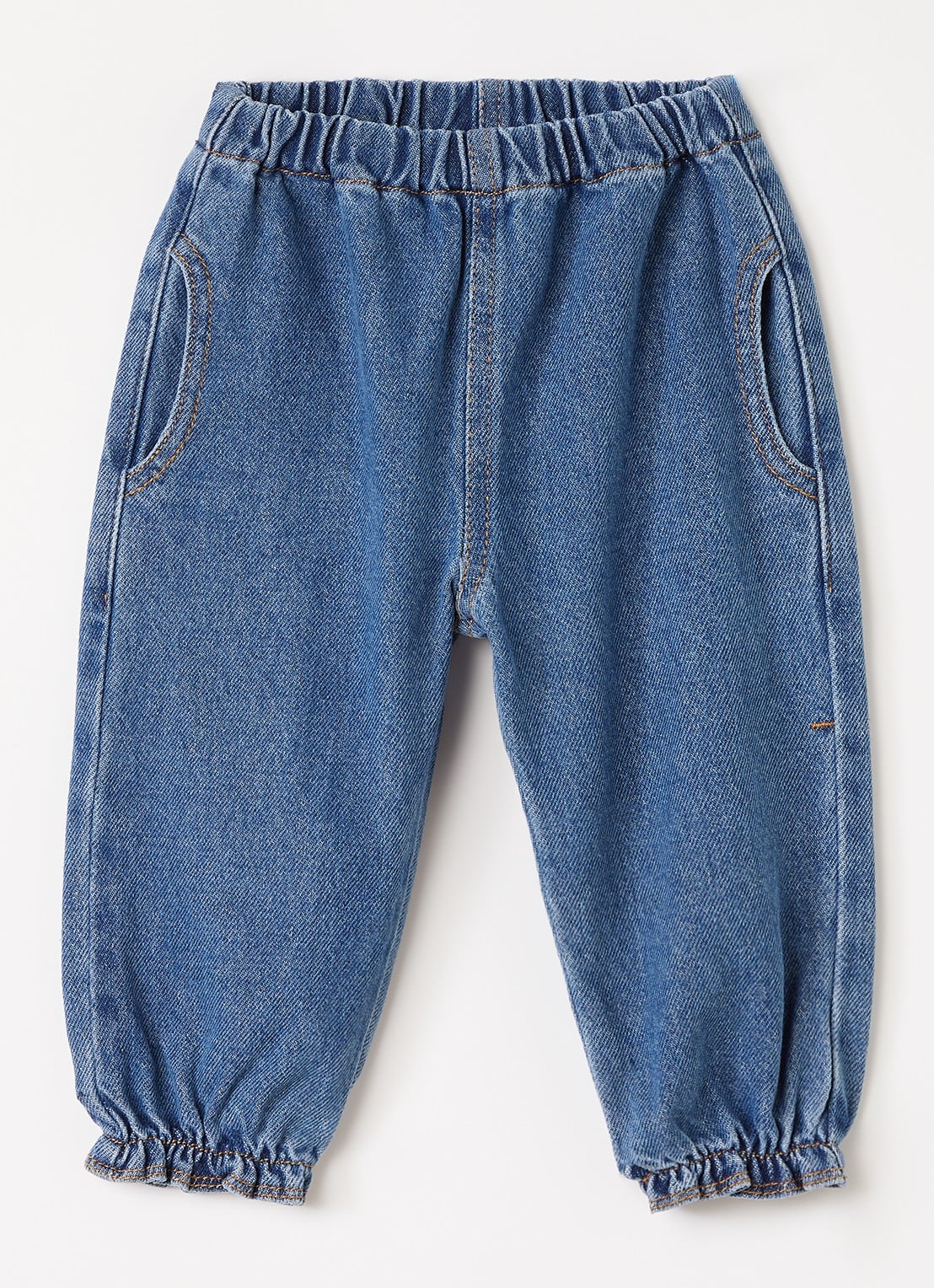 Play Up Tapered jeans met medium wassing - voorkant 2 indigo