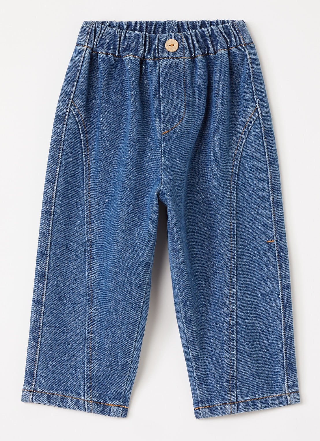 Play Up Tapered jeans met medium wassing - voorkant indigo