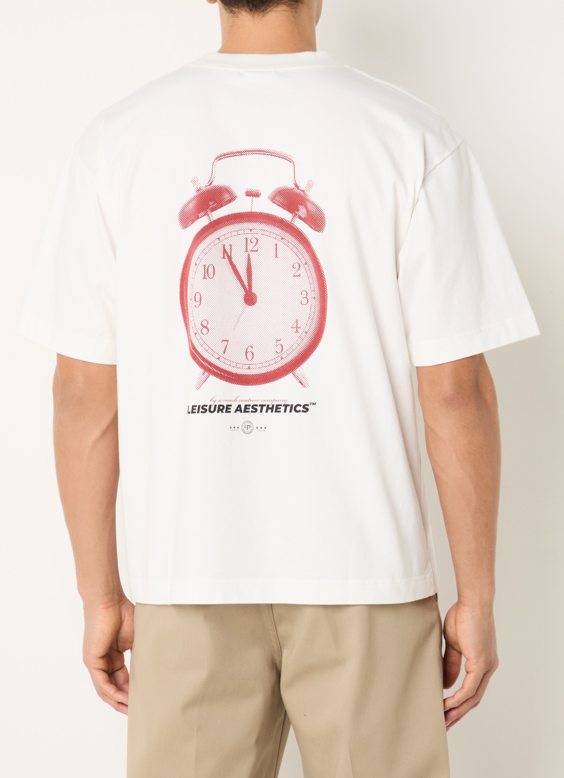 Pockies Alarm T-shirt met logo- en backprint - detail wit