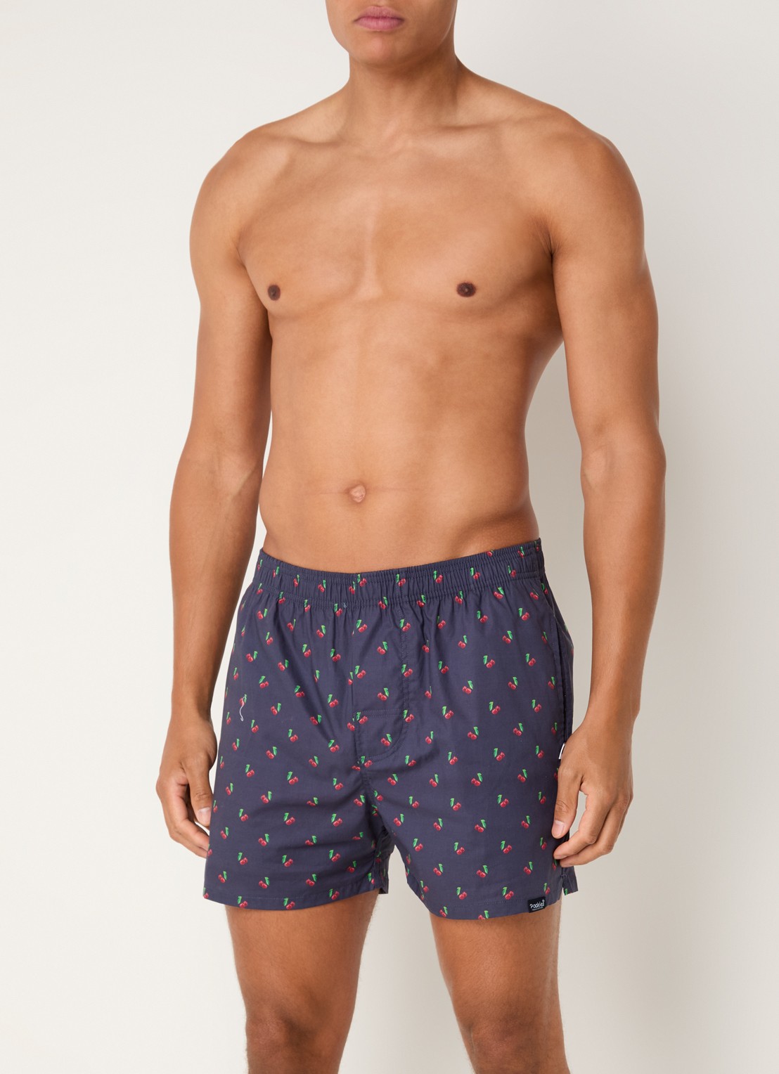 Pockies Boxershort met print - voorkant 4 donkerblauw