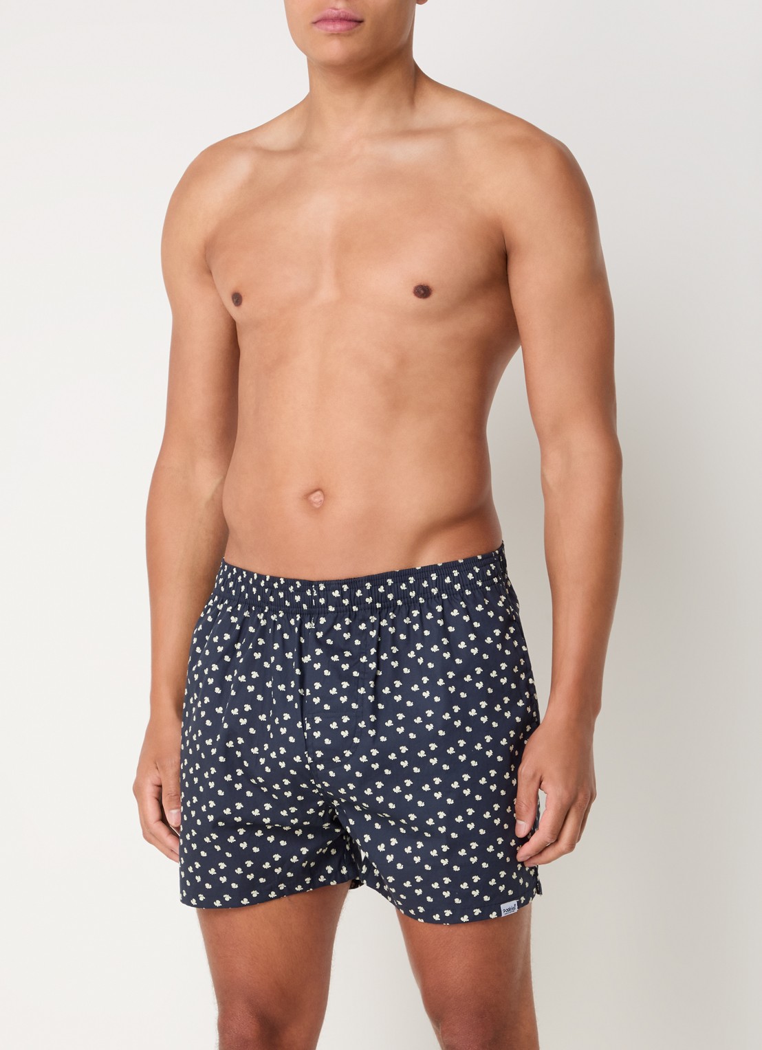 Pockies Boxershort van  katoen met print - voorkant 4 donkerblauw