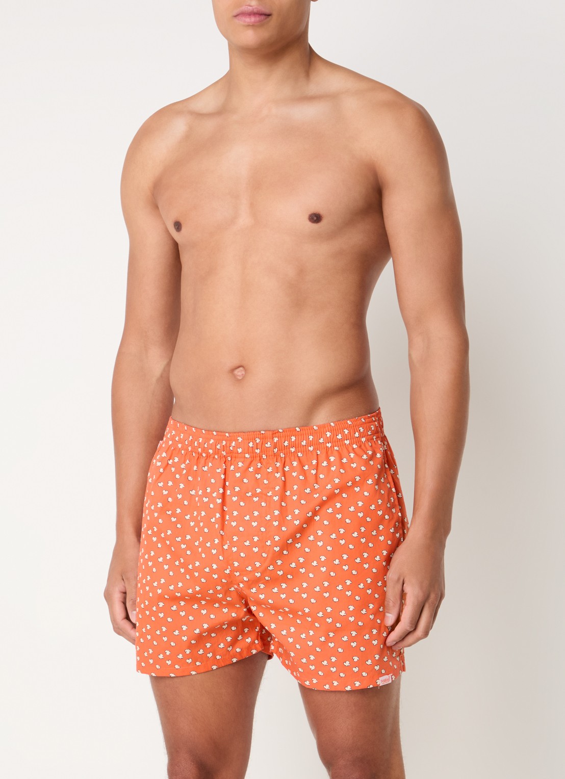 Pockies Boxershort van  katoen met print - voorkant 4 oranje